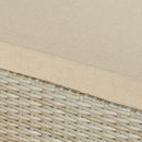 Set Salotto da Giardino Divano 2 Poltrone e Tavolino con Cuscini in Wicker Marrone