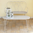 Tavolino Brighton 100x50x45 h cm in Acciaio Tortora