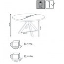 Tavolo Malesia Ø140x75 h cm in Alluminio Grigio