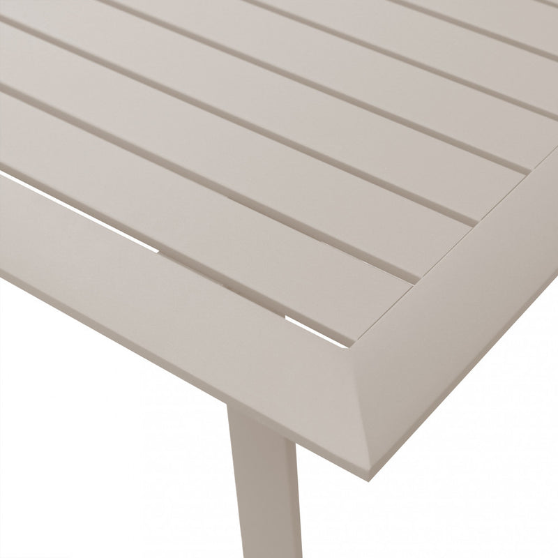 Set Salotto da Giardino Divano 2 Poltrone e Tavolino in Alluminio Tortora