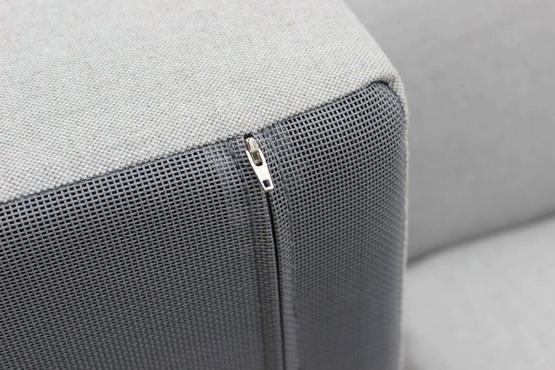 Set Salotto da Giardino Divano 2 Poltrone e Tavolino con Cuscini in Teak Bianco