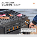 Barbecue a Carbone Carbonella 124x66x112 cm in Metallo e Ghisa smaltata Nero