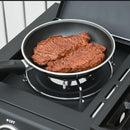 Barbecue a Gas 4 Fuochi 110x50x100 cm in Metallo Nero