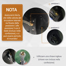 Barbecue a Gas 4 Fuochi + 1 Fornello Laterale 128x50x113 cm in Metallo e  Acciaio Inox