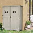 Casetta Box da Giardino 127,5x50x164 cm in Legno di abete Grigio Chiaro