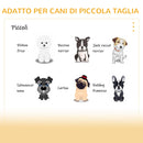 Cuccia per Cani a Casetta 60x43x55 cm in Truciolare e Poliestere Grigio