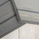 Cuccia per Cani a Casetta 83,5x54x82,5 cm in in Legno di Pino Grigio e Bianco