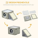 Cuccia per Gatti Pieghevole 73x42x34 cm in MDF e Sisal Grigio e Bianco