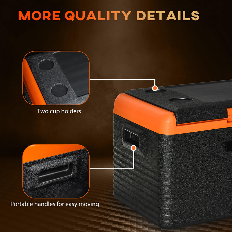 Frigo Portatile Elettrico a Compressore 30 Litri per Auto e Camion Nero e Arancione