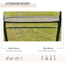 Gazebo a Pergola per Barbecue 240x150x230 cm in Acciaio Grigio scuro