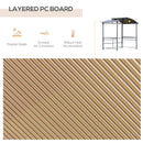 Gazebo a Pergola per Barbecue 240x150x230 cm in Acciaio Grigio scuro