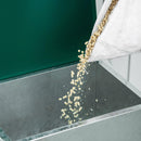 Mangiatoia per Galline 33,5x38,5x66 cm in Metallo Zincato e Alluminio Argento