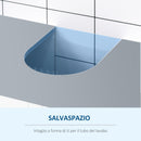 Mobile Sotto Lavello 2 Ante 1 Ripiano 60x33x60 cm in MDF Bianco