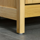 Mobiletto Bagno con Cesto Bucato 40x30x86,5 cm in MDF e Bambù Naturale