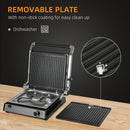 Bistecchiera Piastra Elettrica 2000W in Alluminio e Acciaio