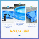 Piscina Gonfiabile Autoportante Ø274x76 cm in PVC Blu
