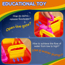 Playset Acquatico per Bambini 78 Pezzi 123x111x7 cm con Acqua e Sabbia Blu e Rosso