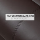 Poltrona Relax Reclinabile Manuale 100x89x100 cm in in Similpelle Marrone