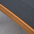 Lettino Prendisole da Giardino 180x56x72 cm in Legno e Texteline Nero