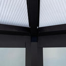 Serra da Giardino Esagonale 2,4x2,4x2,3m in Alluminio e Policarbonato Marrone