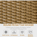 Set da Giardino Divano 2 Poltrone e 2 Tavolini Nero e Rattan