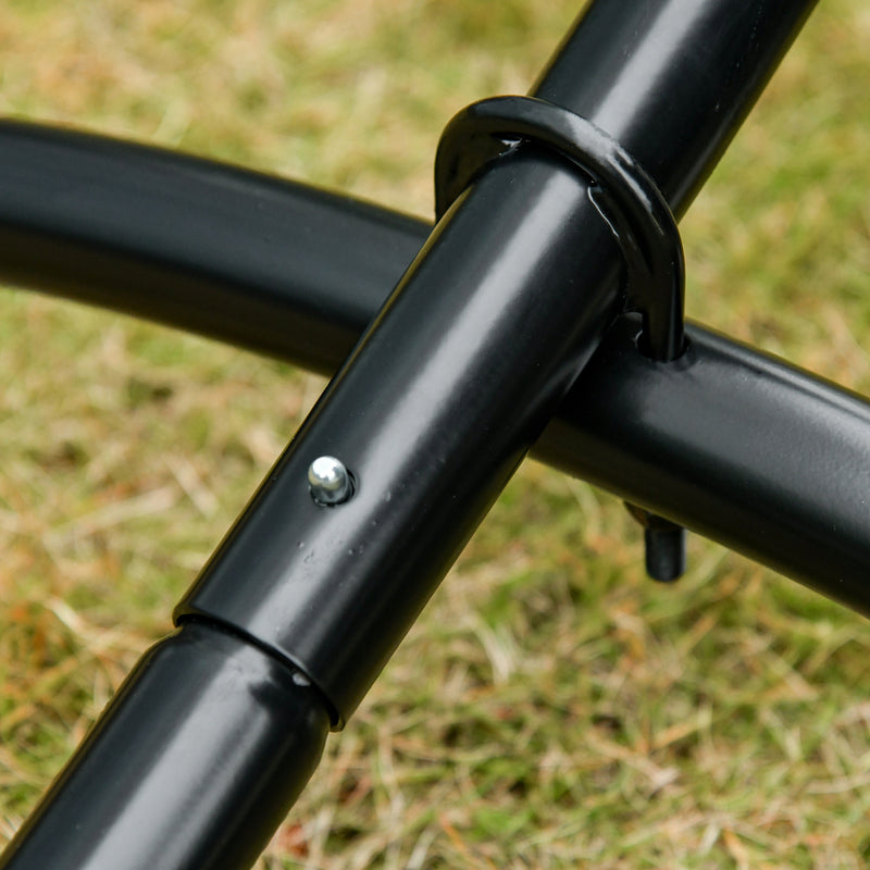 Struttura Amaca da Giardino 300x90x100 cm in Metallo Nero