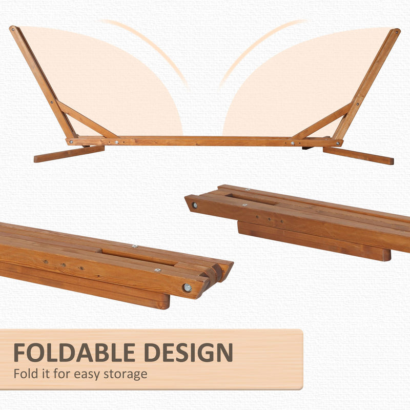 Struttura Amaca da Giardino 388x152x89 cm in Legno di larice Legno