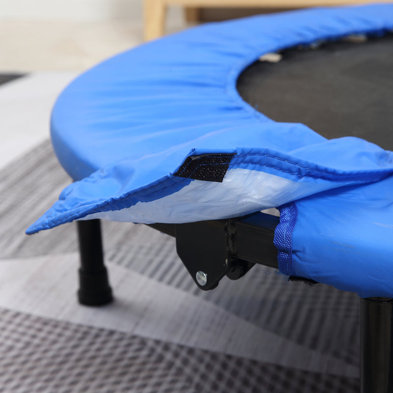 Trampolino Elastico Fitness Ø96,5 cm in Acciaio e PVC Nero e Blu