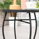 Tavolino da Giardino Ø35,5x53,5 cm in Metallo con Mosaico