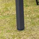 Tavolo Allungabile da Giardino 270x90x73 cm in in Alluminio con Piano in Vetro