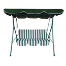 Dondolo Green con Cuscini 170x110x153 h cm in Acciaio Verde