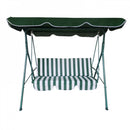 Dondolo Green con Cuscini 170x110x153 h cm in Acciaio Verde