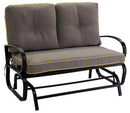 Divano 2 Posti da Giardino in Metallo Taranto Antracite