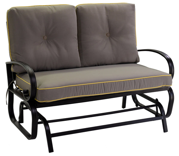 sconto Divano 2 Posti da Giardino in Metallo Taranto Antracite