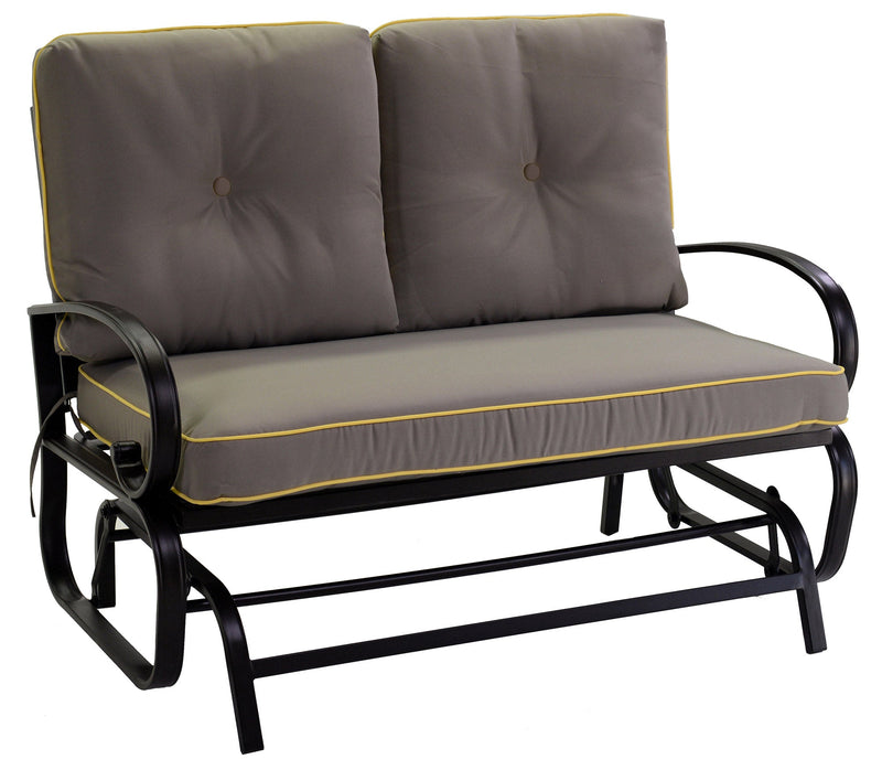 Divano 2 Posti da Giardino in Metallo Taranto Antracite