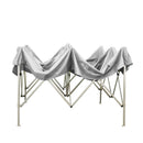 Gazebo Richiudibile Pieghevole 3x3m in Acciaio e PVC Impermeabile Bianco