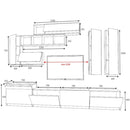 Parete attrezzata Domino 280 cm bianco ghisa