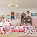 Tenda Gioco Parco Giochi con Tunnel Piscina Giocattolo Bambini Pop-Up Pieghevole