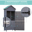 Casetta Box da Giardino 89x50x190 cm in Legno Grigio