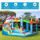 Castello Giostra Gonfiabile 390x300x197 cm con Scivolo Trampolino e Piscina Multicolore