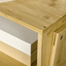 Comodino con Ripiano 43x32,5x42 cm in Bambù Naturale