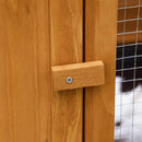 Conigliera da Esterno 141x49x86 cm in Abete e Acciaio Arancione