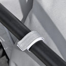 Dondolo Letto 3 Posti da Giardino 209x114x170 cm in Metallo e Poliestere Grigio