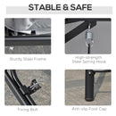 Dondolo Letto 3 Posti da Giardino 209x114x170 cm in Metallo e Poliestere Grigio