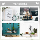 Set 2 Fioriere 5 Ripiani 53x33x154 cm in Metallo Bianco