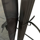 Gazebo da Giardino 4x3m con Zanzariere Tetto in Policarbonato Grigio