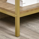 Mobile Consolle Ingresso 99x35x86 cm 2 Cassetti 1 Ripiano in Legno Naturale