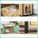 Mobile Lettiera per Gatti 82,3x51x54 cm in Legno Truciolato e Acciaio