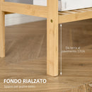 Scaffale 4 Ripiani 62x33x112 cm in Bambù Naturale