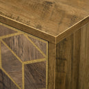 Mobile TV 2 Ante 2 Ripiani 145x39x55 cm in Truciolato e Acciaio Marrone